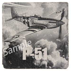 p-51 warbird coaster